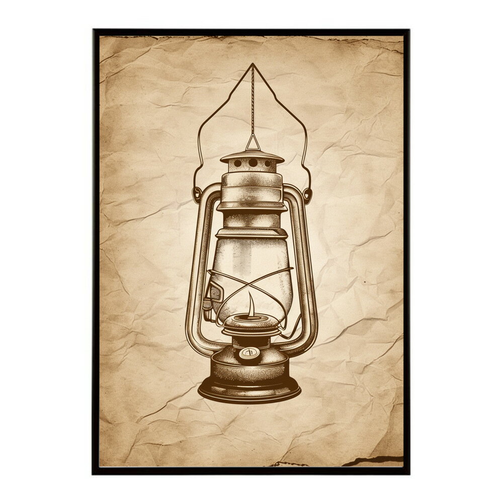 ランタン キャンプ 明かり ランプ グランピング レトロ ビンテージ ポスター 用紙とサイズが選べる 用紙とサイズが選べる インテリア おしゃれ プリントポスター フォト イラスト お洒落 特大 大きい【lm-poster-4135】