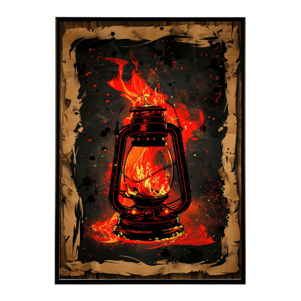 ランタン キャンプ 明かり ランプ グランピング レトロ ビンテージ ポスター 用紙とサイズが選べる 用紙とサイズが選べる インテリア おしゃれ プリントポスター フォト イラスト お洒落 特大 大きい【lm-poster-4142】