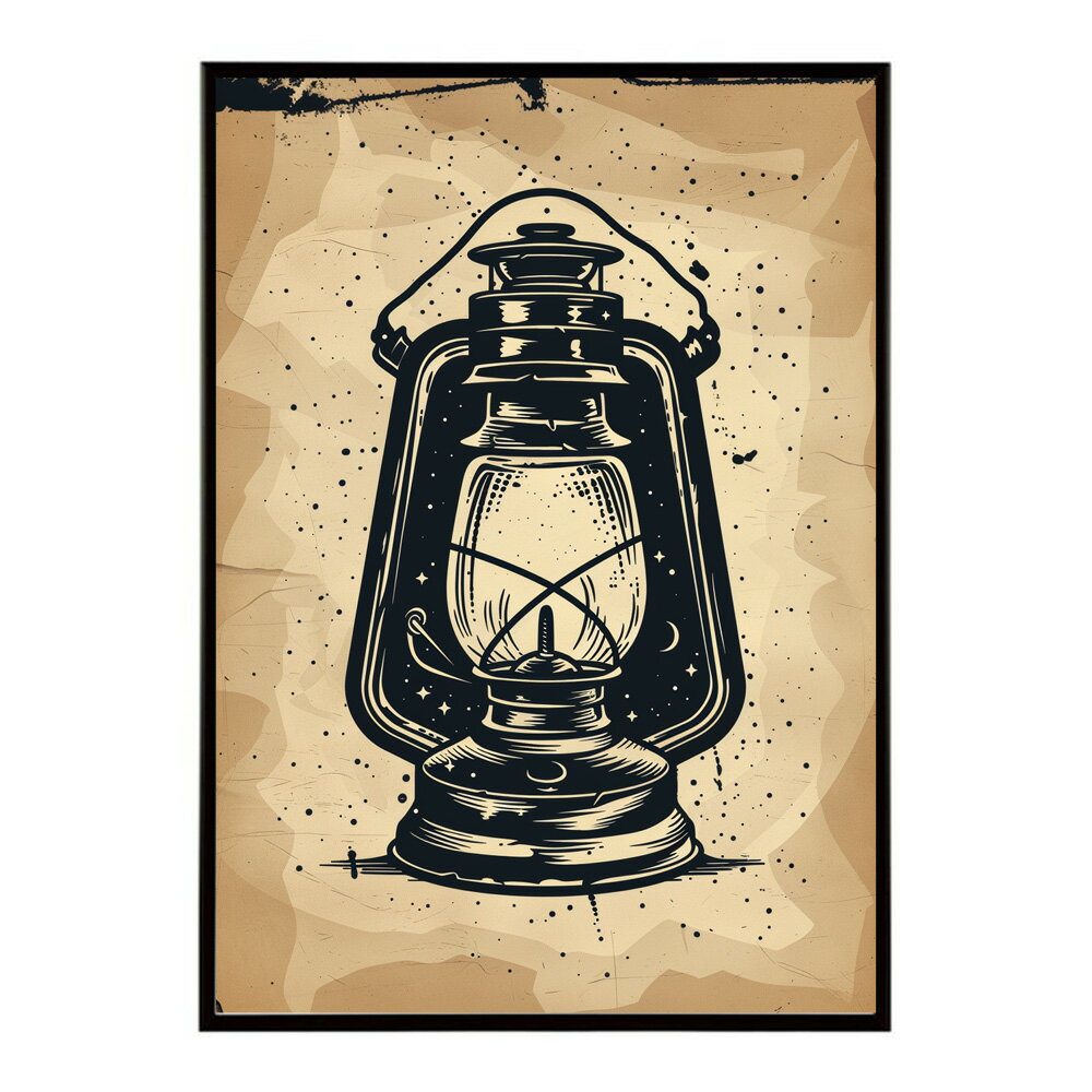 ランタン キャンプ 明かり ランプ グランピング レトロ ビンテージ ポスター 用紙とサイズが選べる 用紙とサイズが選べる インテリア おしゃれ プリントポスター フォト イラスト お洒落 特大 大きい【lm-poster-4143】