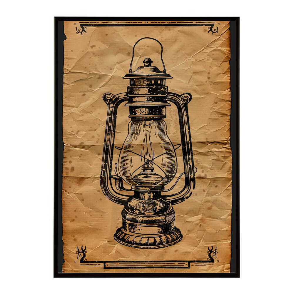 ランタン キャンプ 明かり ランプ グランピング レトロ ビンテージ ポスター 用紙とサイズが選べる 用紙とサイズが選べる インテリア おしゃれ プリントポスター フォト イラスト お洒落 特大 大きい【lm-poster-4160】