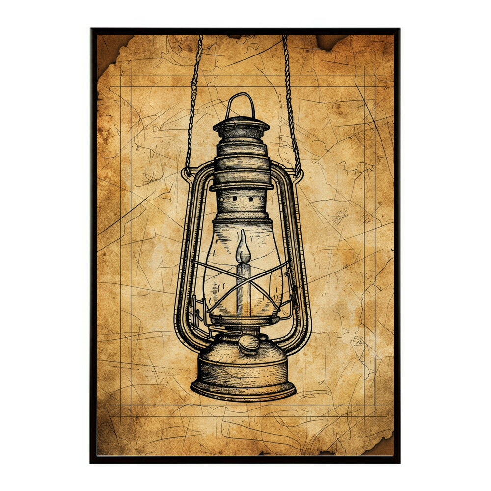 ランタン キャンプ 明かり ランプ グランピング レトロ ビンテージ ポスター 用紙とサイズが選べる 用紙とサイズが選べる インテリア おしゃれ プリントポスター フォト イラスト お洒落 特大 大きい【lm-poster-4162】