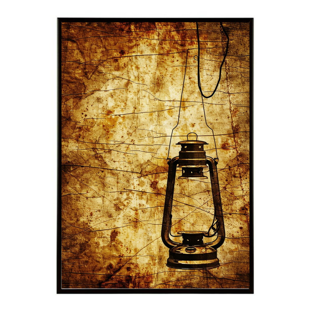 ランタン キャンプ 明かり ランプ グランピング レトロ ビンテージ ポスター 用紙とサイズが選べる 用紙とサイズが選べる インテリア おしゃれ プリントポスター フォト イラスト お洒落 特大 大きい【lm-poster-4168】