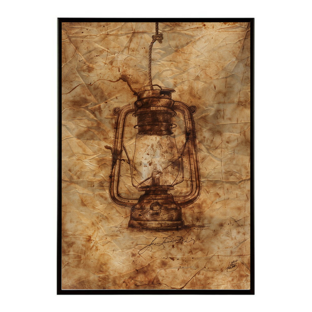 ランタン キャンプ 明かり ランプ グランピング レトロ ビンテージ ポスター 用紙とサイズが選べる 用紙とサイズが選べる インテリア おしゃれ プリントポスター フォト イラスト お洒落 特大 大きい【lm-poster-4173】