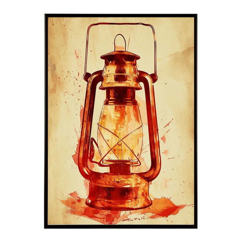 ランタン キャンプ 明かり ランプ グランピング レトロ ビンテージ ポスター 用紙とサイズが選べる 用紙とサイズが選べる インテリア おしゃれ プリントポスター フォト イラスト お洒落 特大 大きい【lm-poster-4175】