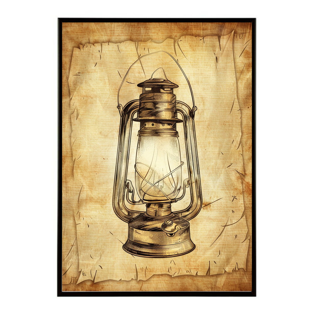 ランタン キャンプ 明かり ランプ グランピング レトロ ビンテージ ポスター 用紙とサイズが選べる 用紙とサイズが選べる インテリア おしゃれ プリントポスター フォト イラスト お洒落 特大 大きい【lm-poster-4179】