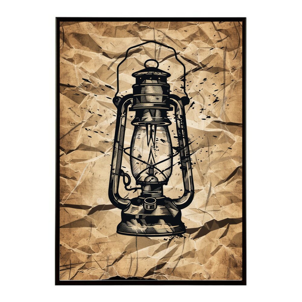 ランタン キャンプ 明かり ランプ グランピング レトロ ビンテージ ポスター 用紙とサイズが選べる 用紙とサイズが選べる インテリア おしゃれ プリントポスター フォト イラスト お洒落 特大 大きい【lm-poster-4195】