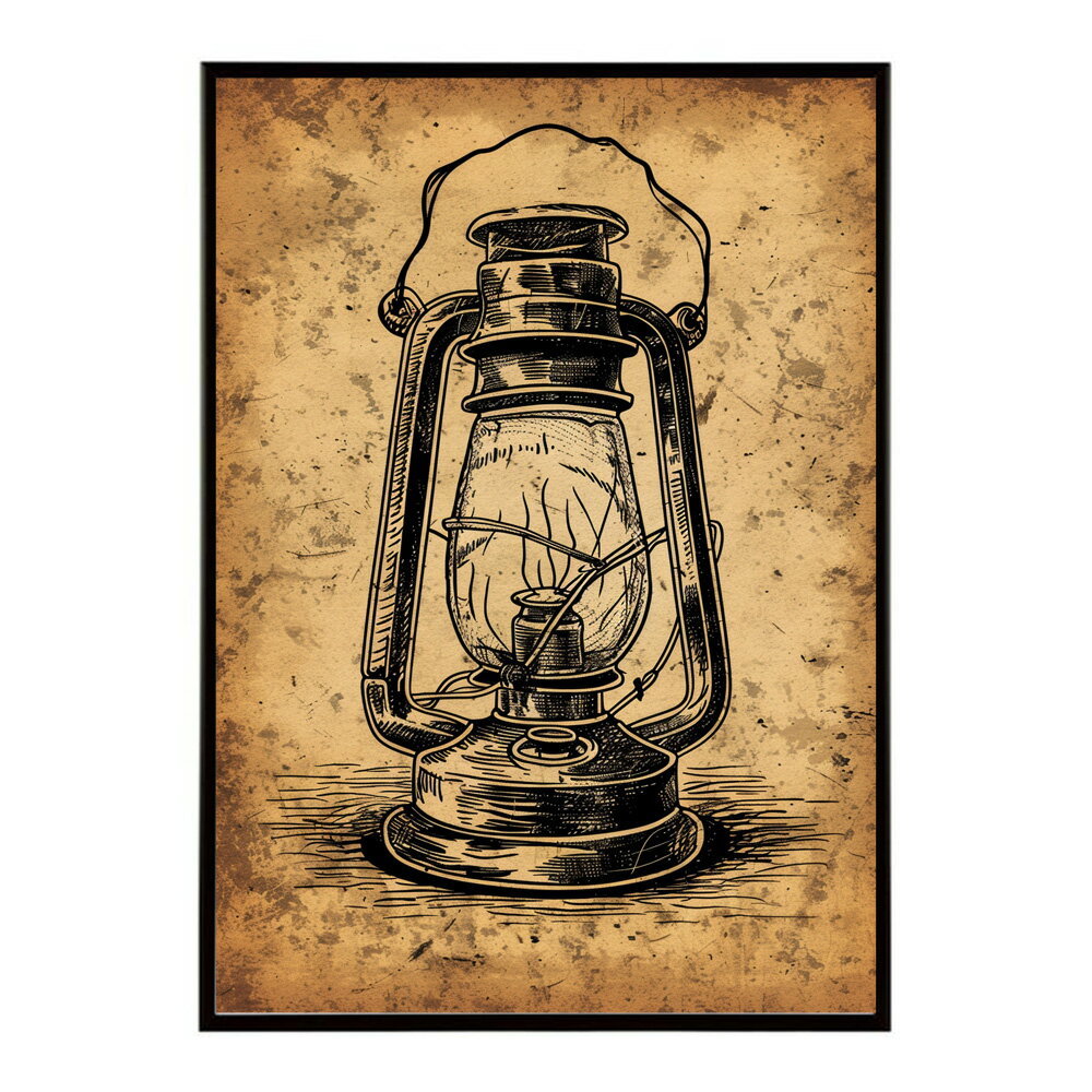 ランタン キャンプ 明かり ランプ グランピング レトロ ビンテージ ポスター 用紙とサイズが選べる 用紙とサイズが選べる インテリア おしゃれ プリントポスター フォト イラスト お洒落 特大 大きい【lm-poster-4197】