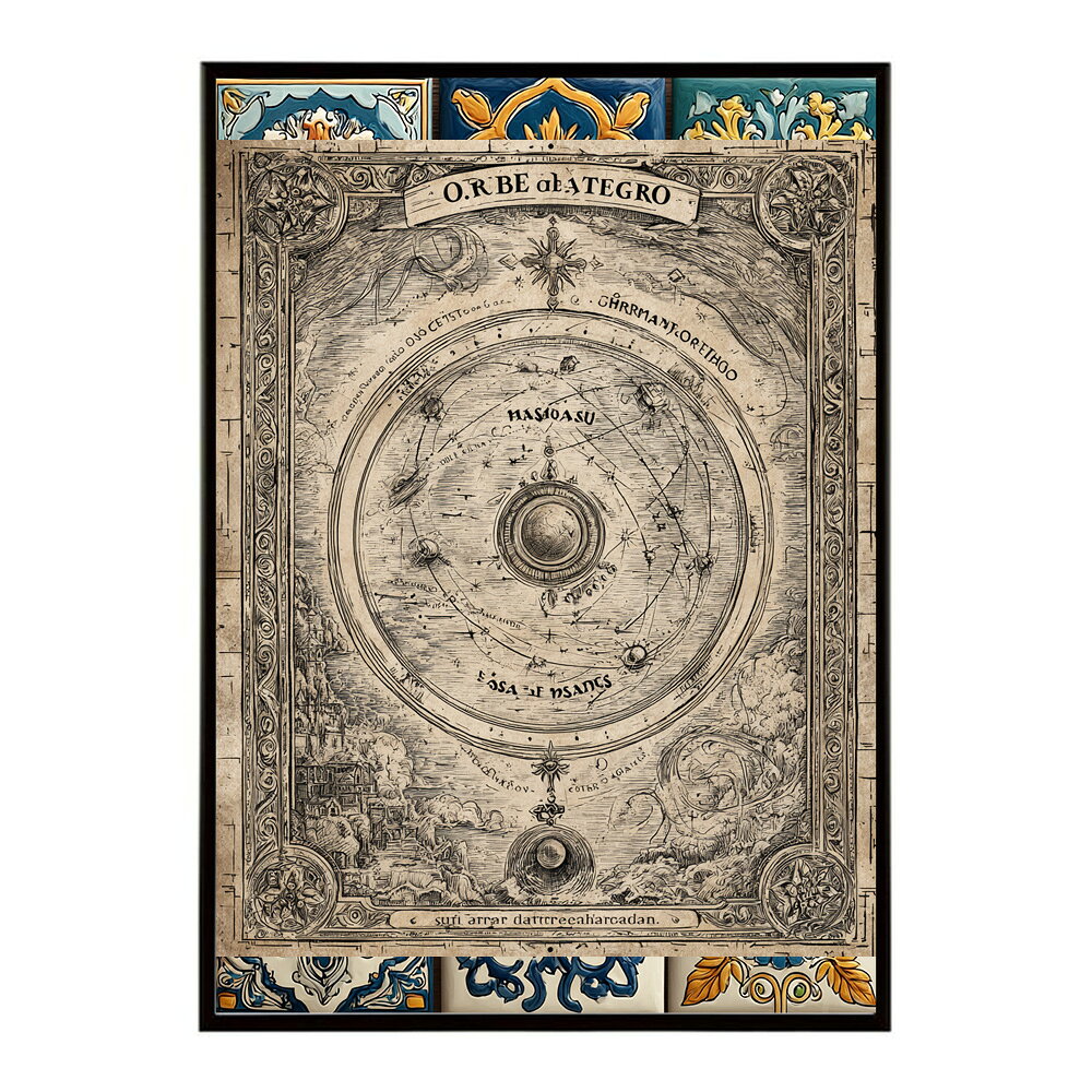 ファンタジーマップ　地図　宝　トレジャー　異世界　海賊　レトロ　ビンテージ　紙　古い　ポスター 用紙とサイズが選べる インテリア おしゃれ プリントポスター フォト イラスト お洒落 特大 大きい【lm-poster-4285】