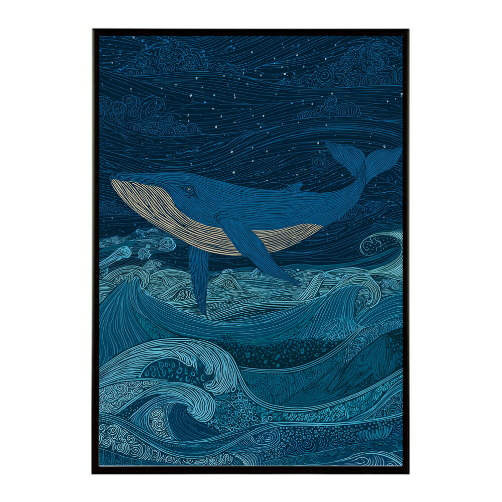 クジラ ホエール 海 魚 ブルー 青 ocean オーシャン アクア 水族館 イルカ 海洋 ポスター 用紙とサイズが選べる インテリア おしゃれ プリントポスター フォト イラスト お洒落 特大 大きい【lm-poster-4471】