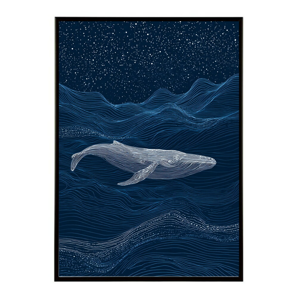 クジラ ホエール 海 魚 ブルー 青 ocean オーシャン アクア 水族館 イルカ 海洋 ポスター 用紙とサイズが選べる インテリア おしゃれ プリントポスター フォト イラスト お洒落 特大 大きい【lm-poster-4604】