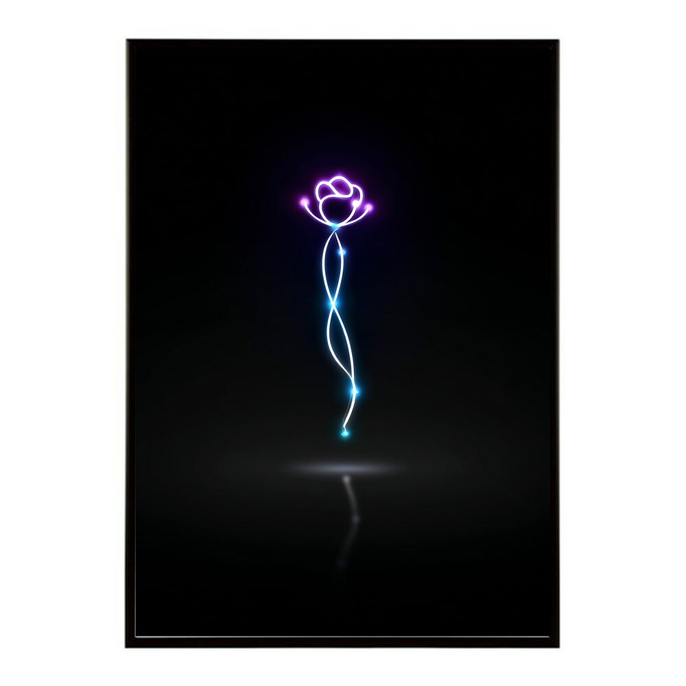 ネオン 光 光彩 ライト ネオン管 カラフル サイバー 電飾 カフェ バー ポスター 用紙とサイズが選べる インテリア おしゃれ プリントポスター フォト イラスト お洒落 特大 大きい