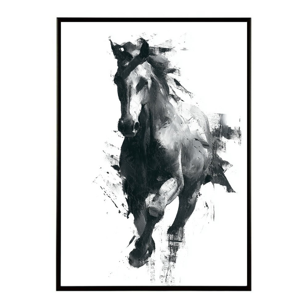 ホースポスター 馬 抽象アート 水彩風 アブストラクト モダンデザイン 壁掛け インテリア ポスター おしゃれ プリントポスター フォト イラスト お洒落 特大 大きい