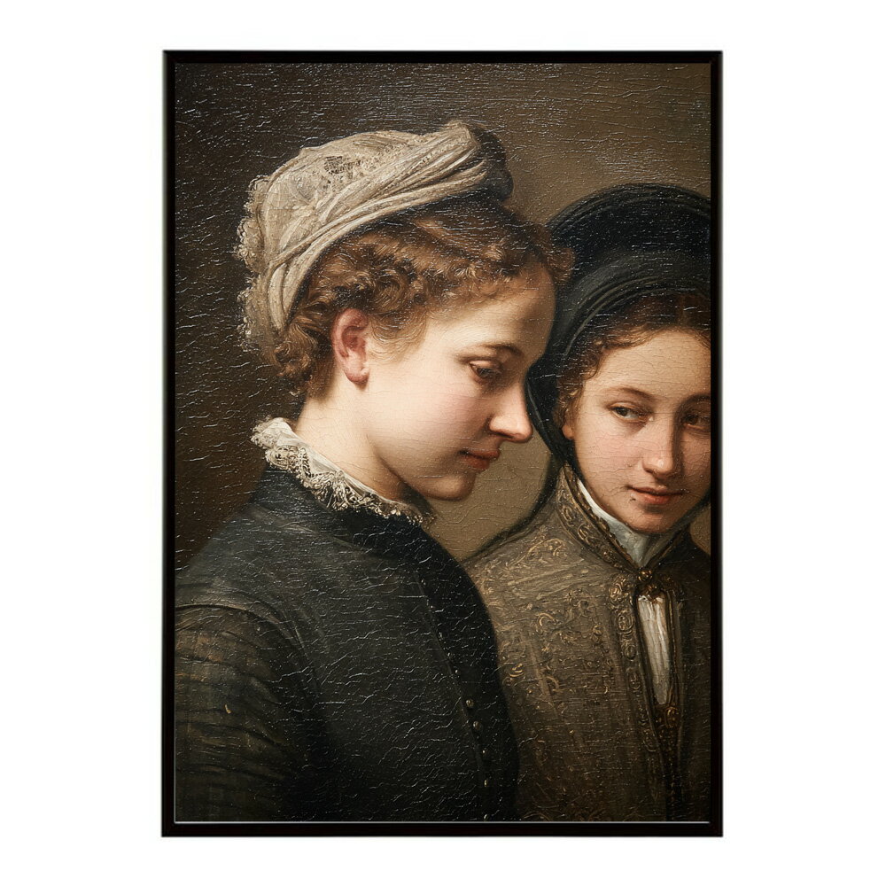 Rakuten - 肖像画 ポスター ヨーロッパ 絵画風 女性 男性 家族 日常風景 アンティーク レトロ 油絵 アート 壁掛け おしゃれ リビング インテリア 装飾 ポスター おしゃれ プリントポスター フォト イラスト お洒落 特大 大きい【lm-poster-6602】