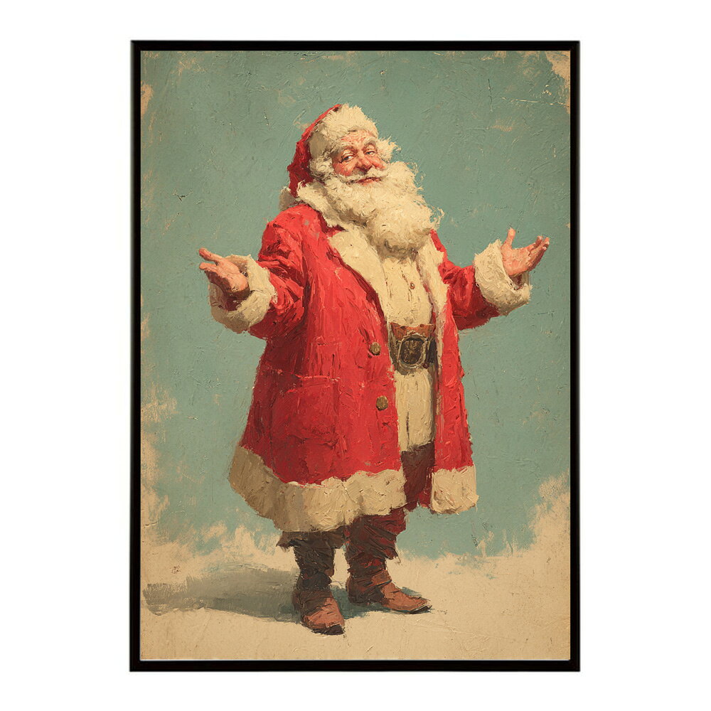 Christmas サンタクロース サンタ イベント パーティー 北欧 Xmas トナカイ 絵画 イラスト ポスター インテリア おしゃれ プリントポスター フォト イラスト 【lm-poster-7136】