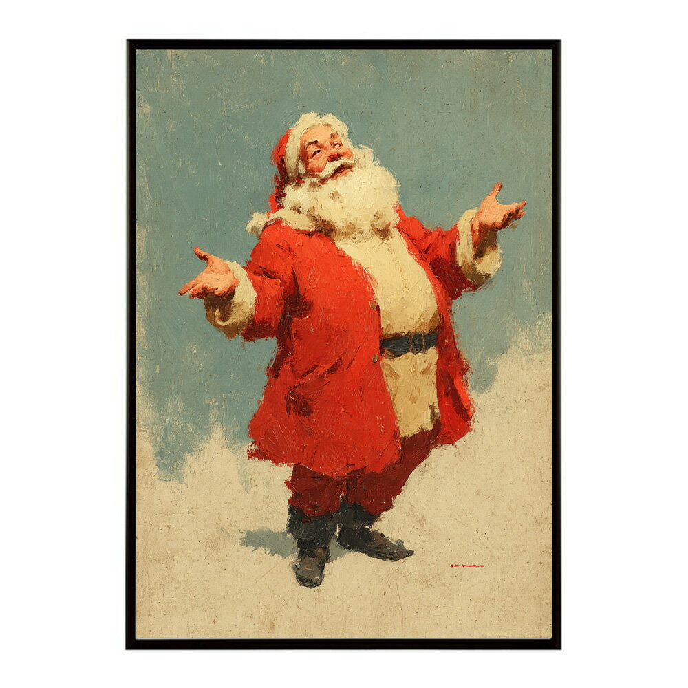 Rakuten - Christmas サンタクロース サンタ イベント パーティー 北欧 Xmas トナカイ 絵画 イラスト ポスター インテリア おしゃれ プリントポスター フォト イラスト 【lm-poster-7165】