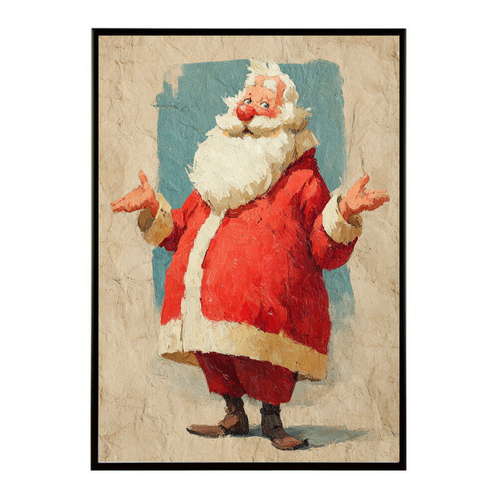 Rakuten - Christmas サンタクロース サンタ イベント パーティー 北欧 Xmas トナカイ 絵画 イラスト ポスター インテリア おしゃれ プリントポスター フォト イラスト 【lm-poster-7171】