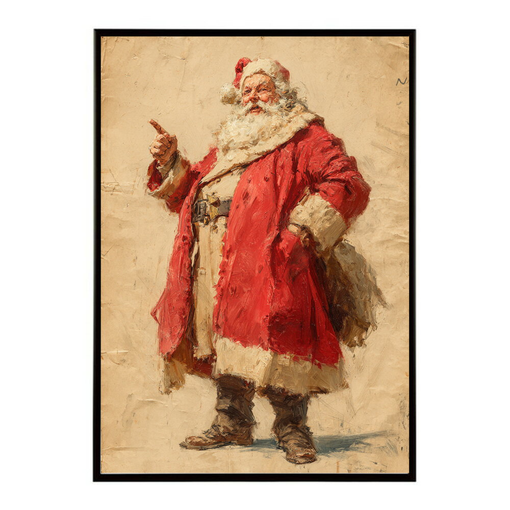 Rakuten - Christmas サンタクロース サンタ イベント パーティー 北欧 Xmas トナカイ 絵画 イラスト ポスター インテリア おしゃれ プリントポスター フォト イラスト 【lm-poster-7186】