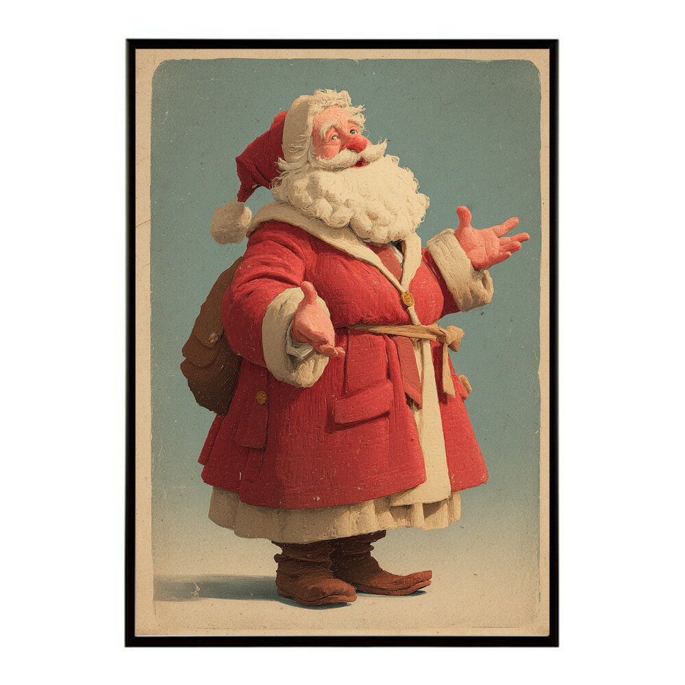 Rakuten - Christmas サンタクロース サンタ イベント パーティー 北欧 Xmas トナカイ 絵画 イラスト ポスター インテリア おしゃれ プリントポスター フォト イラスト 【lm-poster-7188】