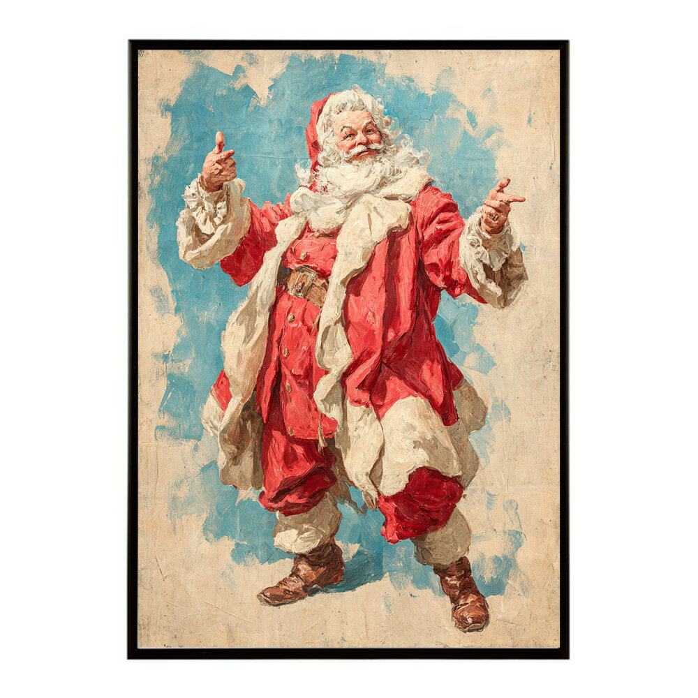 Christmas サンタクロース サンタ イベント パーティー 北欧 Xmas トナカイ 絵画 イラスト ポスター インテリア おしゃれ プリントポスター フォト イラスト 【lm-poster-7193】