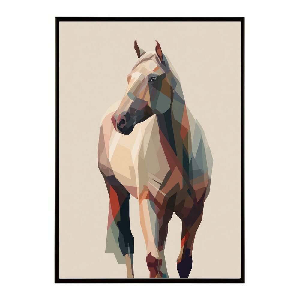 馬 ホース 絵 絵画 写真 動物 アニマル 北欧 ポップ アート 手書き 安い ポスター インテリア おしゃれ プリントポスター フォト イラスト【lm-poster-7322】