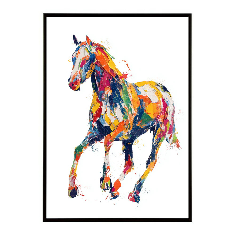馬 ホース 絵 絵画 写真 動物 アニマル 北欧 ポップ アート 手書き 安い ポスター インテリア おしゃれ プリントポスター フォト イラスト【lm-poster-7362】