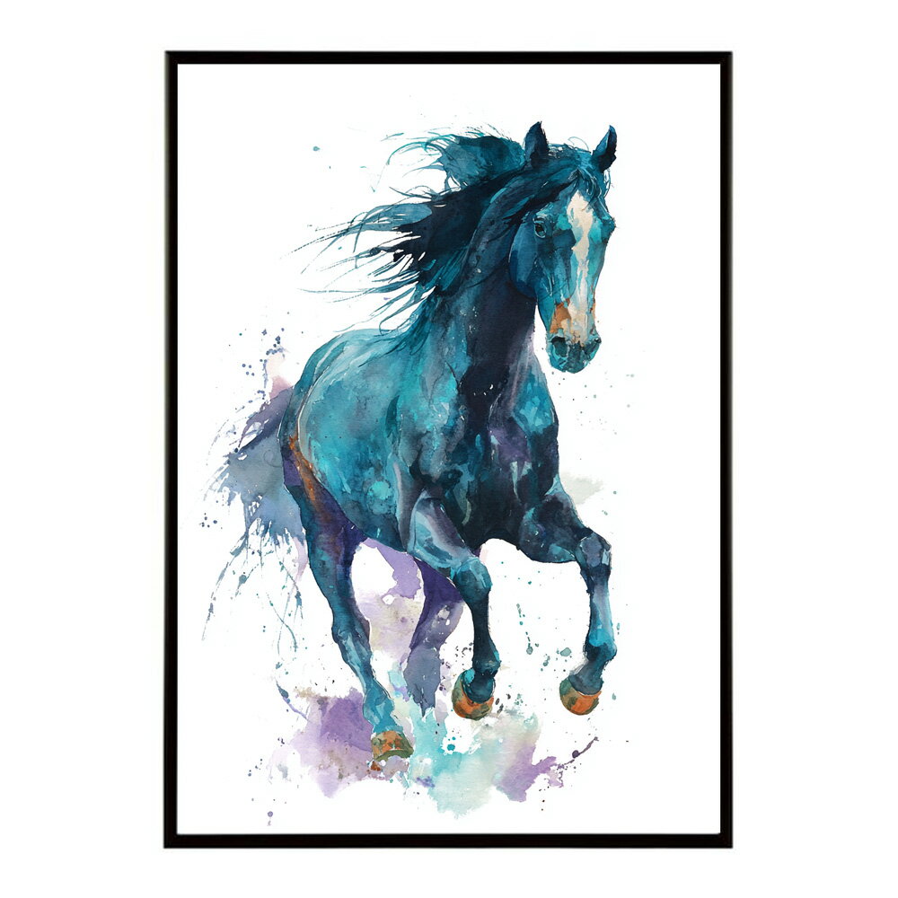 Rakuten - 馬 ホース 絵 絵画 写真 動物 アニマル 北欧 ポップ アート 手書き 安い ポスター インテリア おしゃれ プリントポスター フォト イラスト【lm-poster-7404】