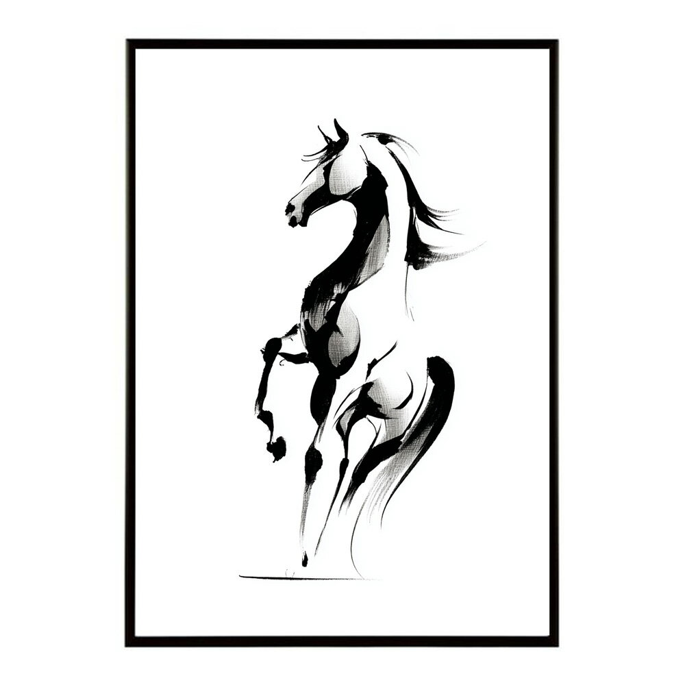 Rakuten - 馬 ホース 絵 絵画 写真 動物 アニマル 北欧 ポップ アート 手書き 安い ポスター インテリア おしゃれ プリントポスター フォト イラスト【lm-poster-7705】
