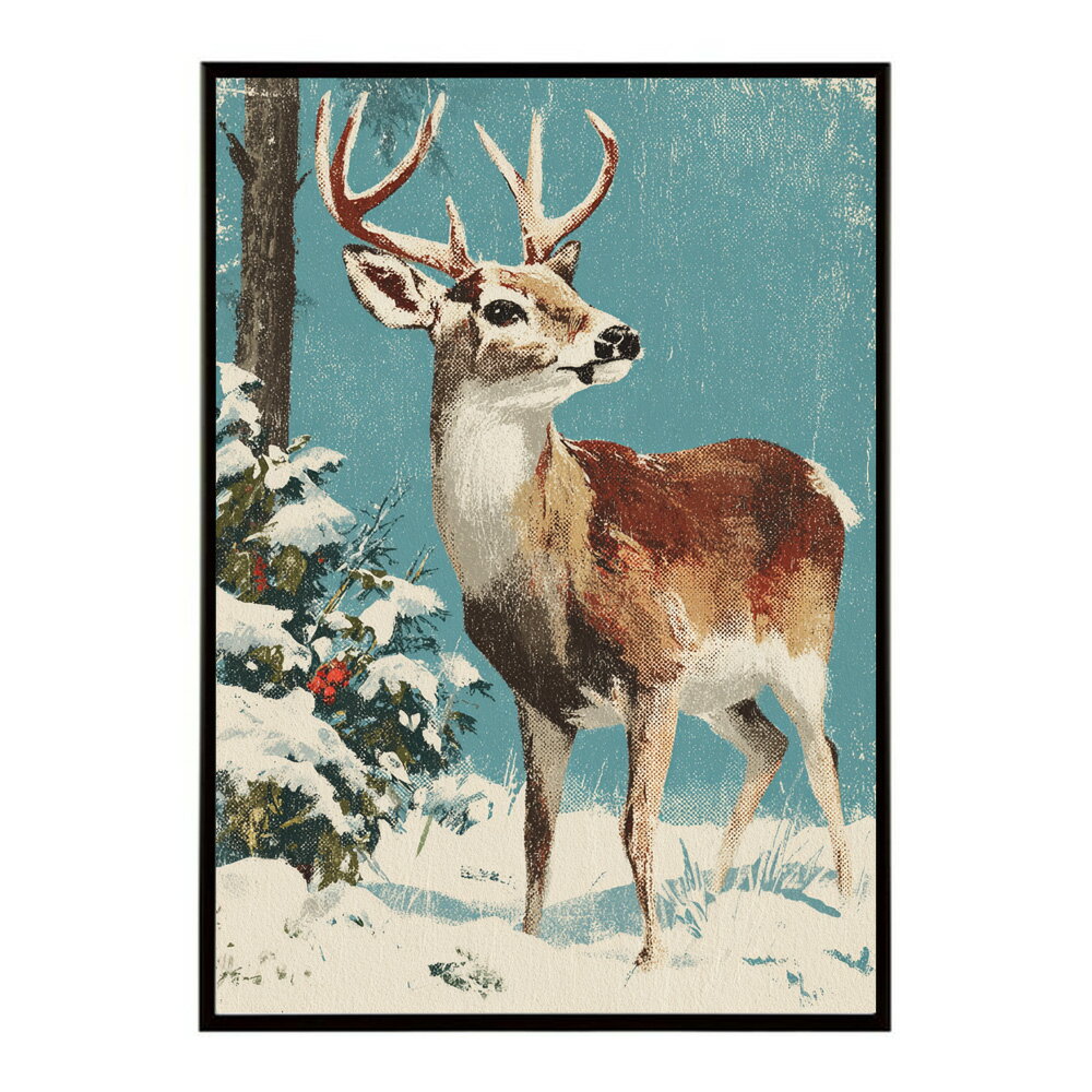 トナカイ 北欧 シカ 鹿 アニマル 動物 アート　おしゃれ プリントポスター フォト イラスト クリ ...