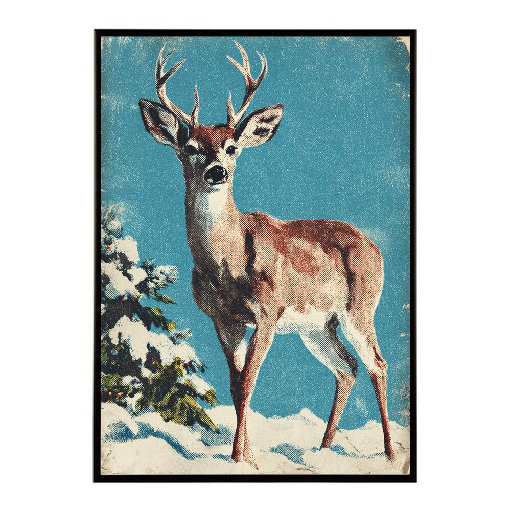トナカイ 北欧 シカ 鹿 アニマル 動物 アート　おしゃれ プリントポスター フォト イラスト クリ ...