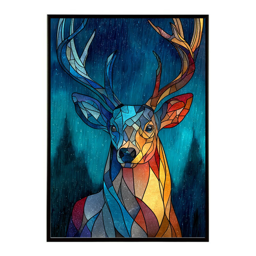 トナカイ 北欧 シカ 鹿 アニマル 動物 アート　おしゃれ プリントポスター フォト イラスト クリスマス インテリア 印刷 【lm-poster-8542】