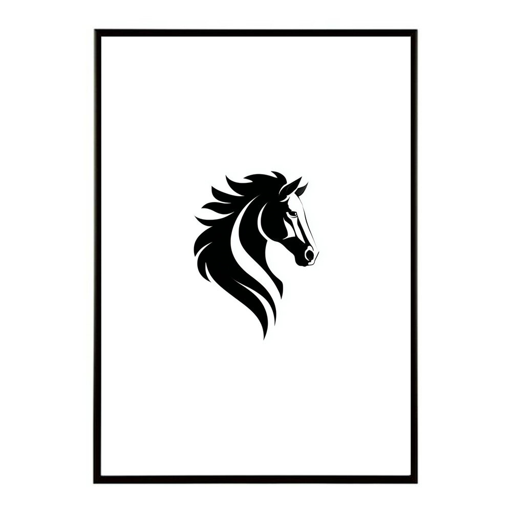 Rakuten - 馬 ポスター 和モダン 掛け軸 風 アートパネル 花 鎧絵 風 日本画 風 インテリア 壁掛け 玄関 和室 モダン 高級 用紙とサイズが選べる インテリア おしゃれ プリントポスター フォト イラスト お洒落 特大 大きい【km-poster-1004】