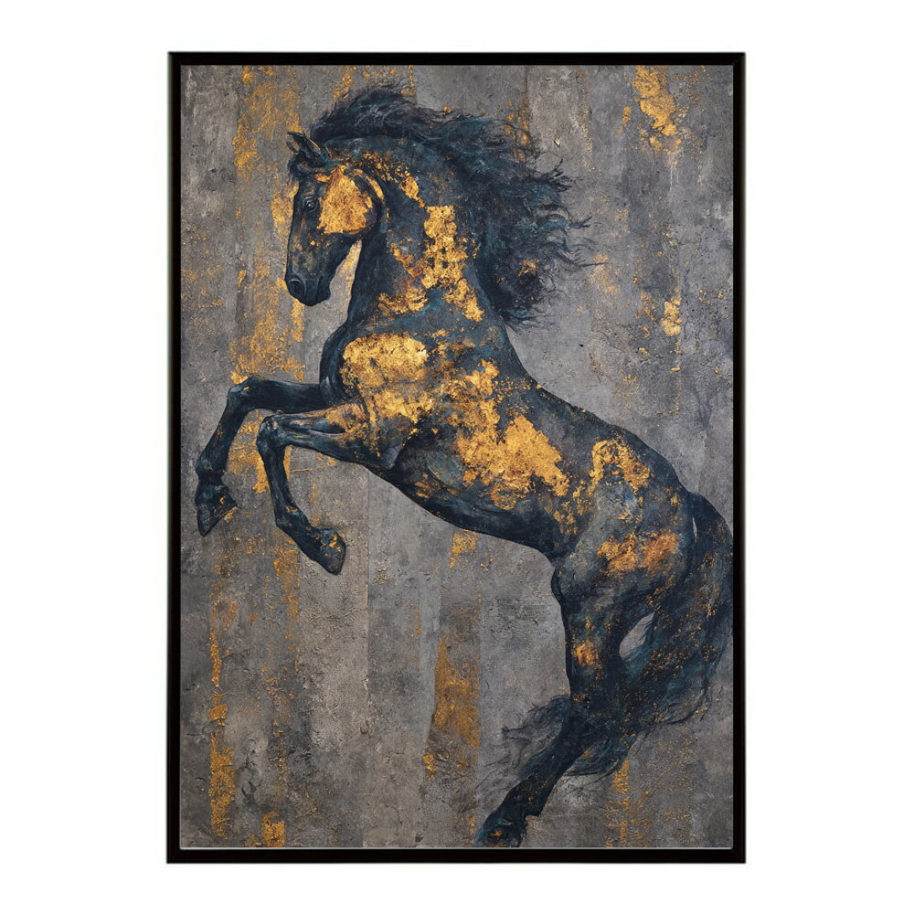 Rakuten - ポスター 馬 アートポスター おしゃれ 絵画 風 イラスト 日本画 浮世絵 風 インテリア 壁掛け モダン 和モダン リビング 玄関 寝室インテリア おしゃれ プリントポスター フォト イラスト お洒落 特大 大きい【km-poster-1203】