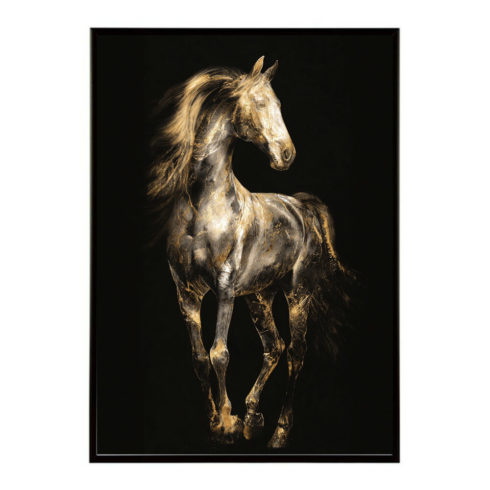 ポスター 馬 アートポスター おしゃれ 絵画 風 イラスト 日本画 浮世絵 風 インテリア 壁掛け モダン 和モダン リビング 玄関 寝室インテリア おしゃれ プリントポスター フォト イラスト お洒落 特大 大きい【km-poster-1305】