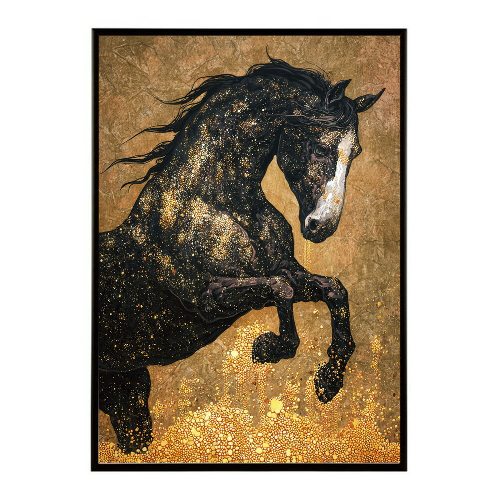 ポスター 馬 アートポスター おしゃれ 絵画 風 イラスト 日本画 浮世絵 風 インテリア 壁掛け モダン 和モダン リビング 玄関 寝室インテリア おしゃれ プリントポスター フォト イラスト お洒落 特大 大きい【km-poster-1452】(3.0)