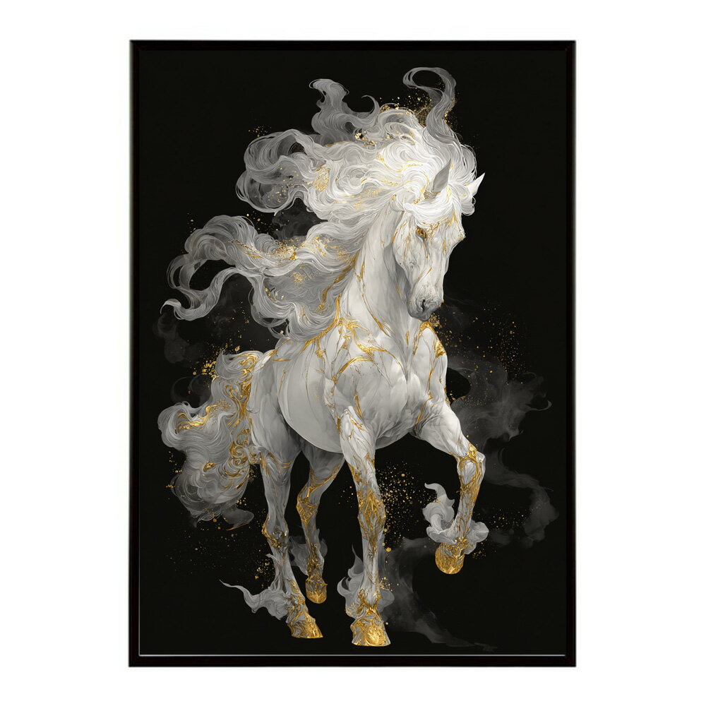 ポスター 馬 アートポスター おしゃれ 絵画 風 イラスト 日本画 浮世絵 風 インテ...