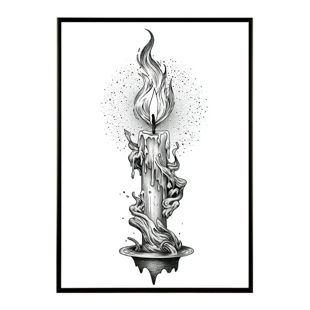 キャンドル ポスター 癒し ヒーリング 瞑想 マインドフルネス 静けさ 光 蝋燭 アート 北欧 インテリア 寝室 ヨガ 空間 用紙とサイズが選べる インテリア おしゃれ プリントポスター フォト イラスト お洒落 特大 大きい【km-poster-575】