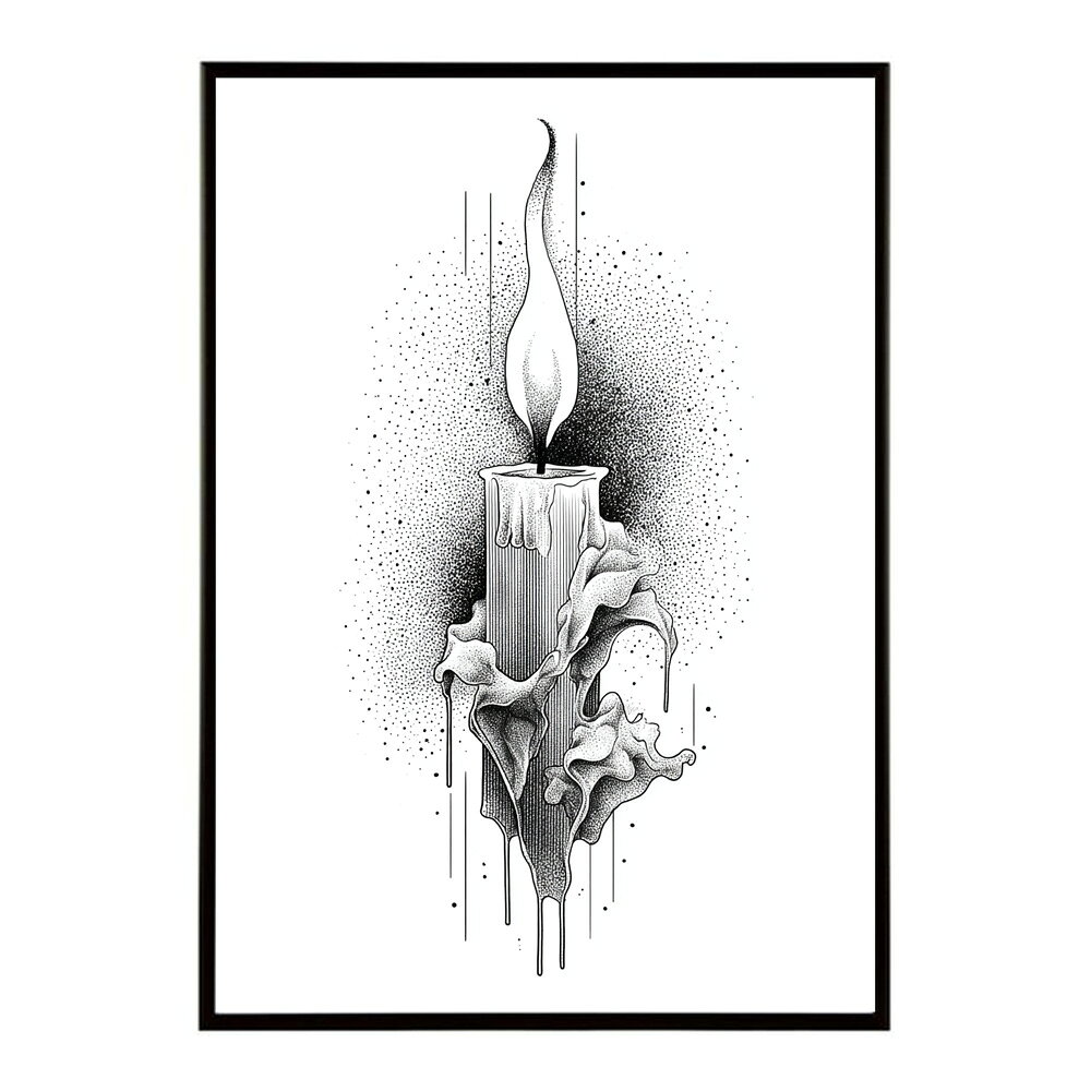キャンドル ポスター 癒し ヒーリング 瞑想 マインドフルネス 静けさ 光 蝋燭 アート 北欧 インテリア 寝室 ヨガ 空間 用紙とサイズが選べる インテリア おしゃれ プリントポスター フォト イラスト お洒落 特大 大きい【km-poster-576】