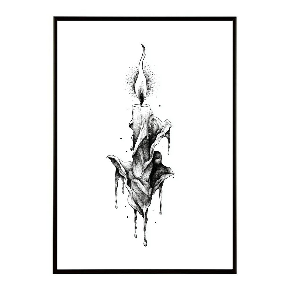 キャンドル ポスター 癒し ヒーリング 瞑想 マインドフルネス 静けさ 光 蝋燭 アート 北欧 インテリア 寝室 ヨガ 空間 用紙とサイズが選べる インテリア おしゃれ プリントポスター フォト イラスト お洒落 特大 大きい【km-poster-577】