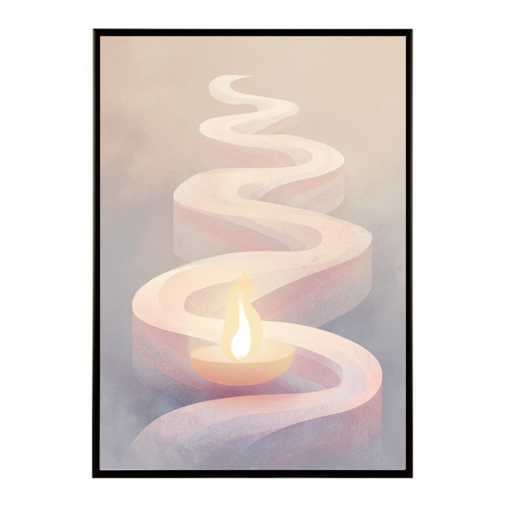 キャンドル ポスター 癒し ヒーリング 瞑想 マインドフルネス 静けさ 光 蝋燭 アート 北欧 インテリア 寝室 ヨガ 空間 用紙とサイズが選べる インテリア おしゃれ プリントポスター フォト イラスト お洒落 特大 大きい【km-poster-582】