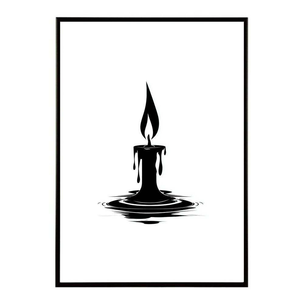 キャンドル ポスター 癒し ヒーリング 瞑想 マインドフルネス 静けさ 光 蝋燭 アート 北欧 インテリア 寝室 ヨガ 空間 用紙とサイズが選べる インテリア おしゃれ プリントポスター フォト イラスト お洒落 特大 大きい【km-poster-586】