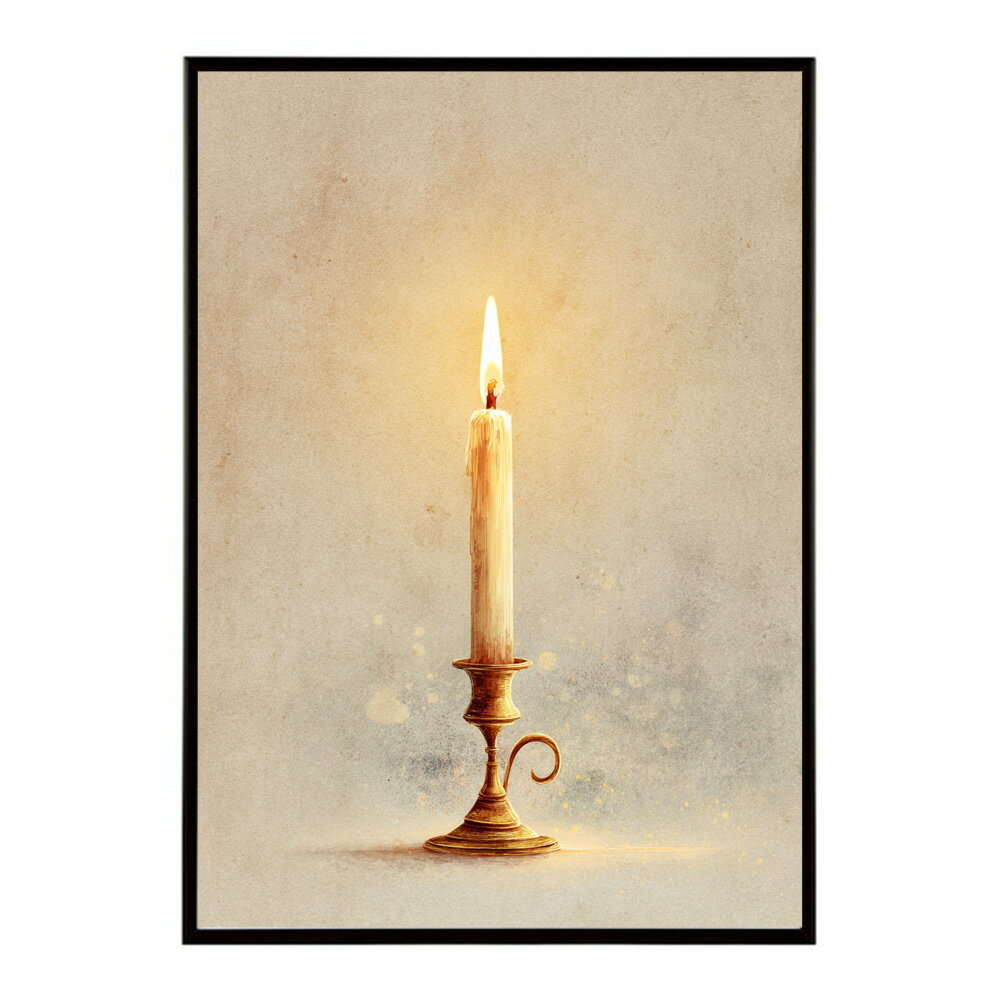 キャンドル ポスター 癒し ヒーリング 瞑想 マインドフルネス 静けさ 光 蝋燭 アート 北欧 インテリア 寝室 ヨガ 空間 用紙とサイズが選べる インテリア おしゃれ プリントポスター フォト イラスト お洒落 特大 大きい【km-poster-596】