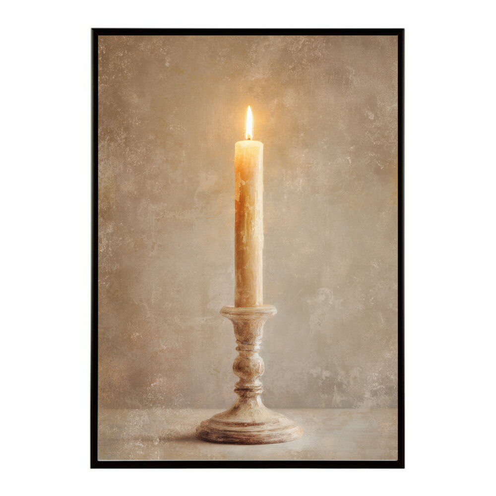 キャンドル ポスター 癒し ヒーリング 瞑想 マインドフルネス 静けさ 光 蝋燭 アート 北欧 インテリア 寝室 ヨガ 空間 用紙とサイズが選べる インテリア おしゃれ プリントポスター フォト イラスト お洒落 特大 大きい【km-poster-607】
