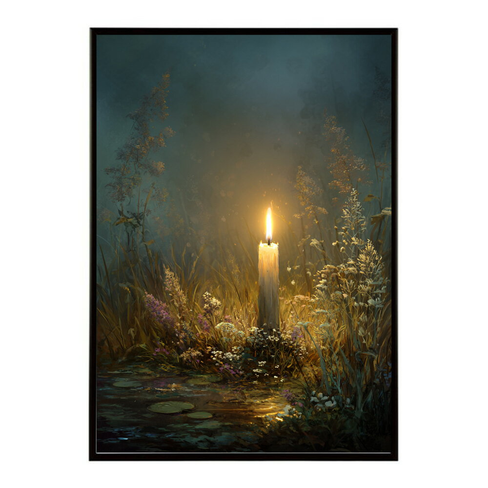 キャンドル ポスター 癒し ヒーリング 瞑想 マインドフルネス 静けさ 光 蝋燭 アート 北欧 インテリア 寝室 ヨガ 空間 用紙とサイズが選べる インテリア おしゃれ プリントポスター フォト イラスト お洒落 特大 大きい【km-poster-608】