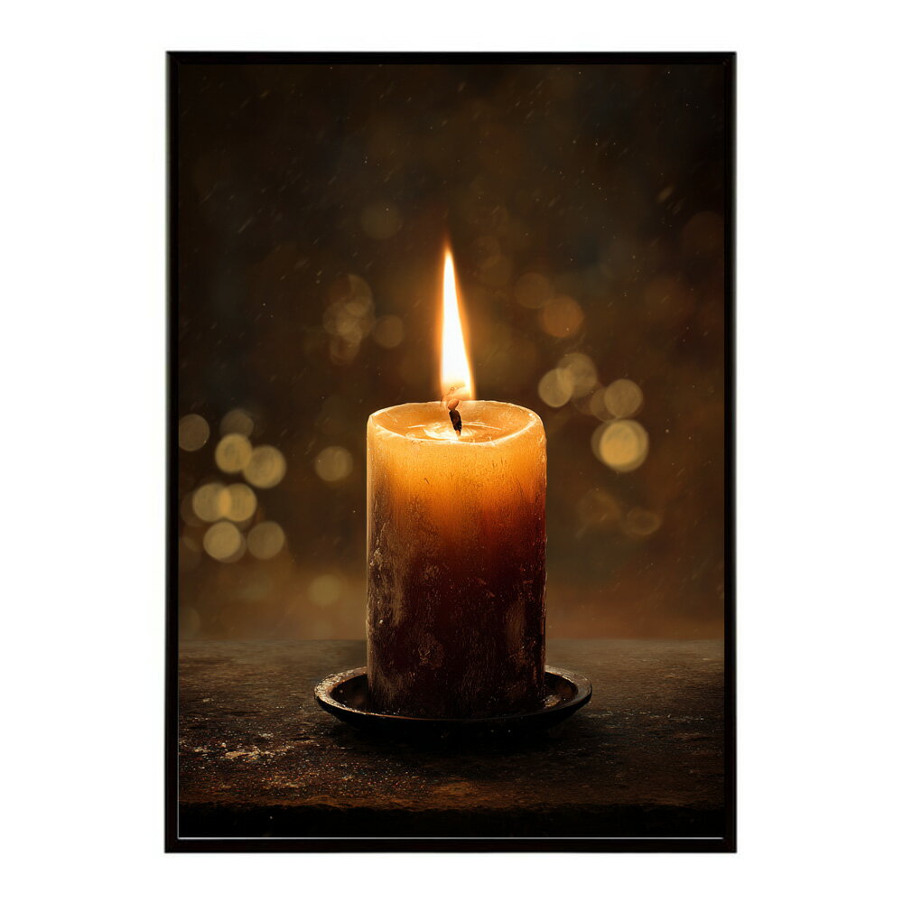 キャンドル ポスター 癒し ヒーリング 瞑想 マインドフルネス 静けさ 光 蝋燭 アート 北欧 インテリア 寝室 ヨガ 空間 用紙とサイズが選べる インテリア おしゃれ プリントポスター フォト イラスト お洒落 特大 大きい【km-poster-609】