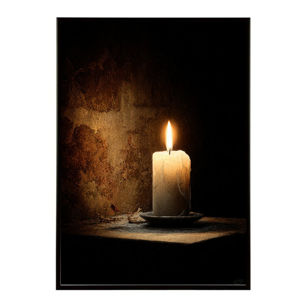 キャンドル ポスター 癒し ヒーリング 瞑想 マインドフルネス 静けさ 光 蝋燭 アート 北欧 インテリア 寝室 ヨガ 空間 用紙とサイズが選べる インテリア おしゃれ プリントポスター フォト イラスト お洒落 特大 大きい【km-poster-610】