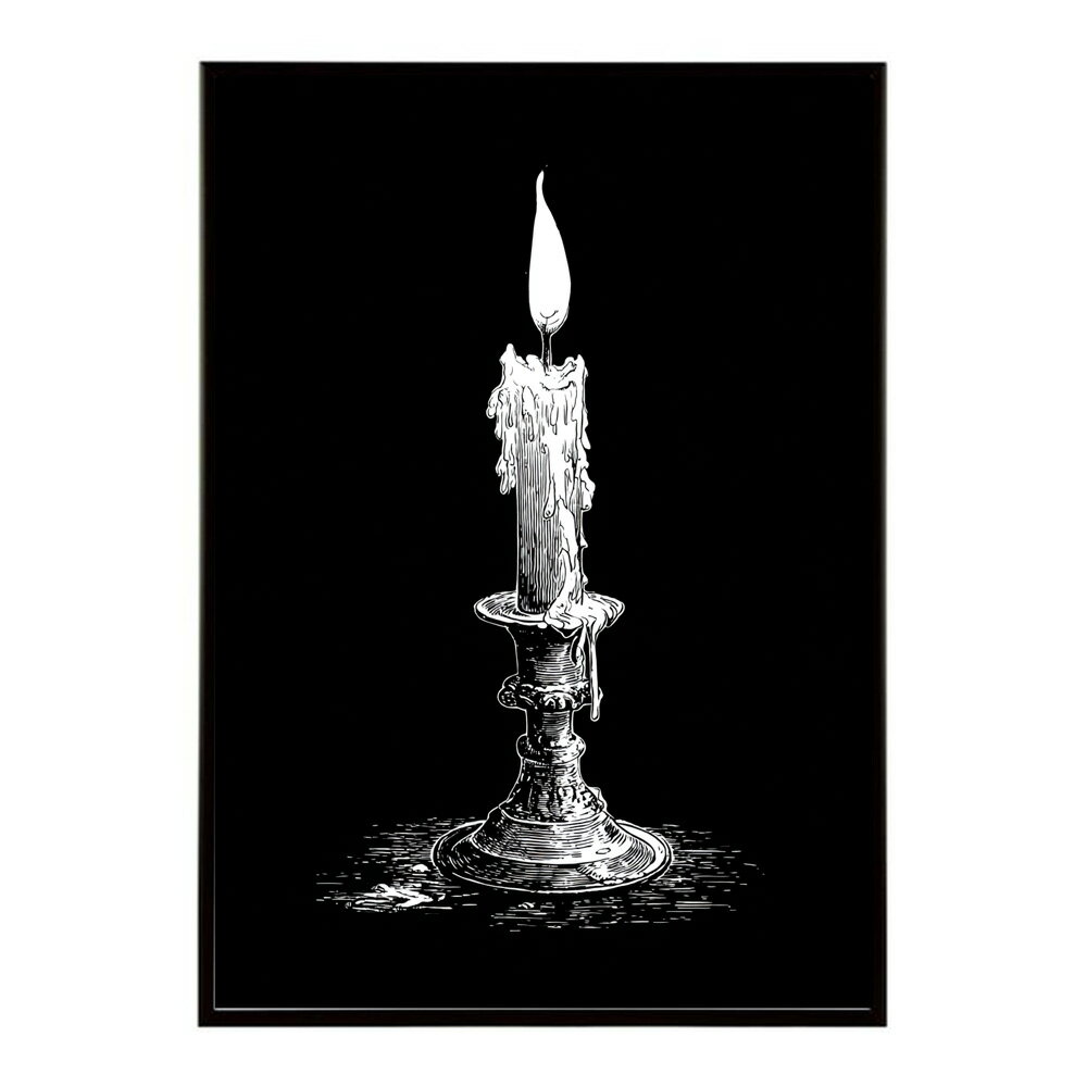 キャンドル ポスター 癒し ヒーリング 瞑想 マインドフルネス 静けさ 光 蝋燭 アート 北欧 インテリア 寝室 ヨガ 空間 用紙とサイズが選べる インテリア おしゃれ プリントポスター フォト イラスト お洒落 特大 大きい【km-poster-612】