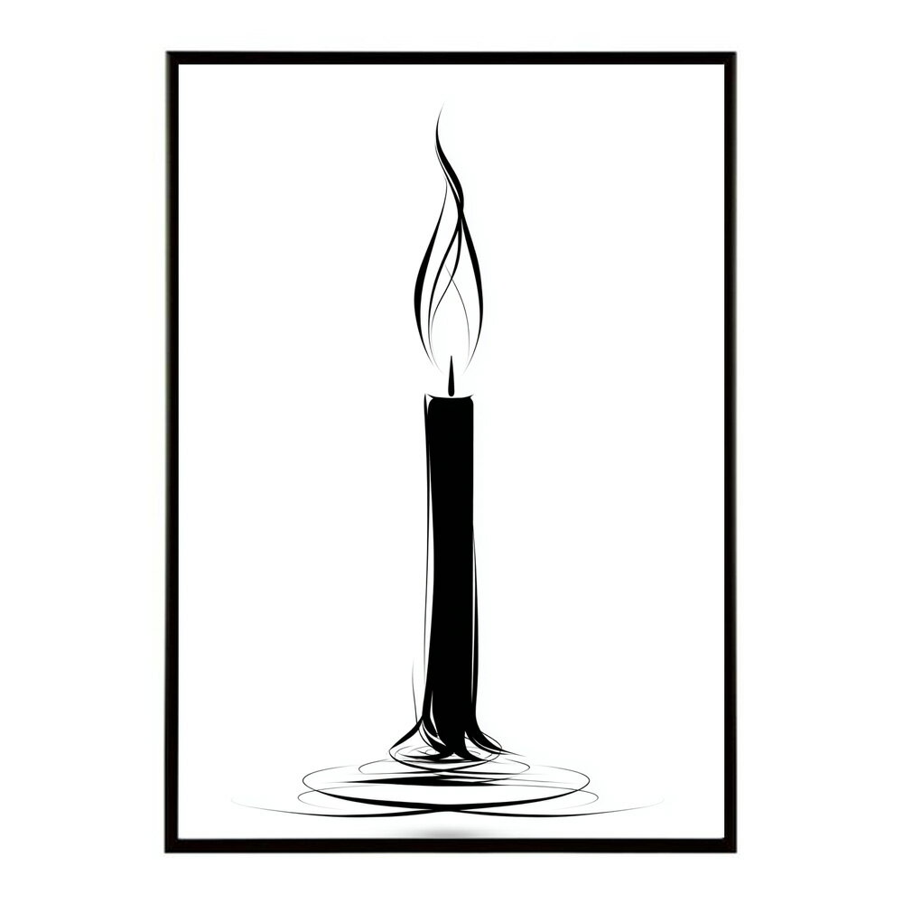 キャンドル ポスター 癒し ヒーリング 瞑想 マインドフルネス 静けさ 光 蝋燭 アート 北欧 インテリア 寝室 ヨガ 空間 用紙とサイズが選べる インテリア おしゃれ プリントポスター フォト イラスト お洒落 特大 大きい【km-poster-613】