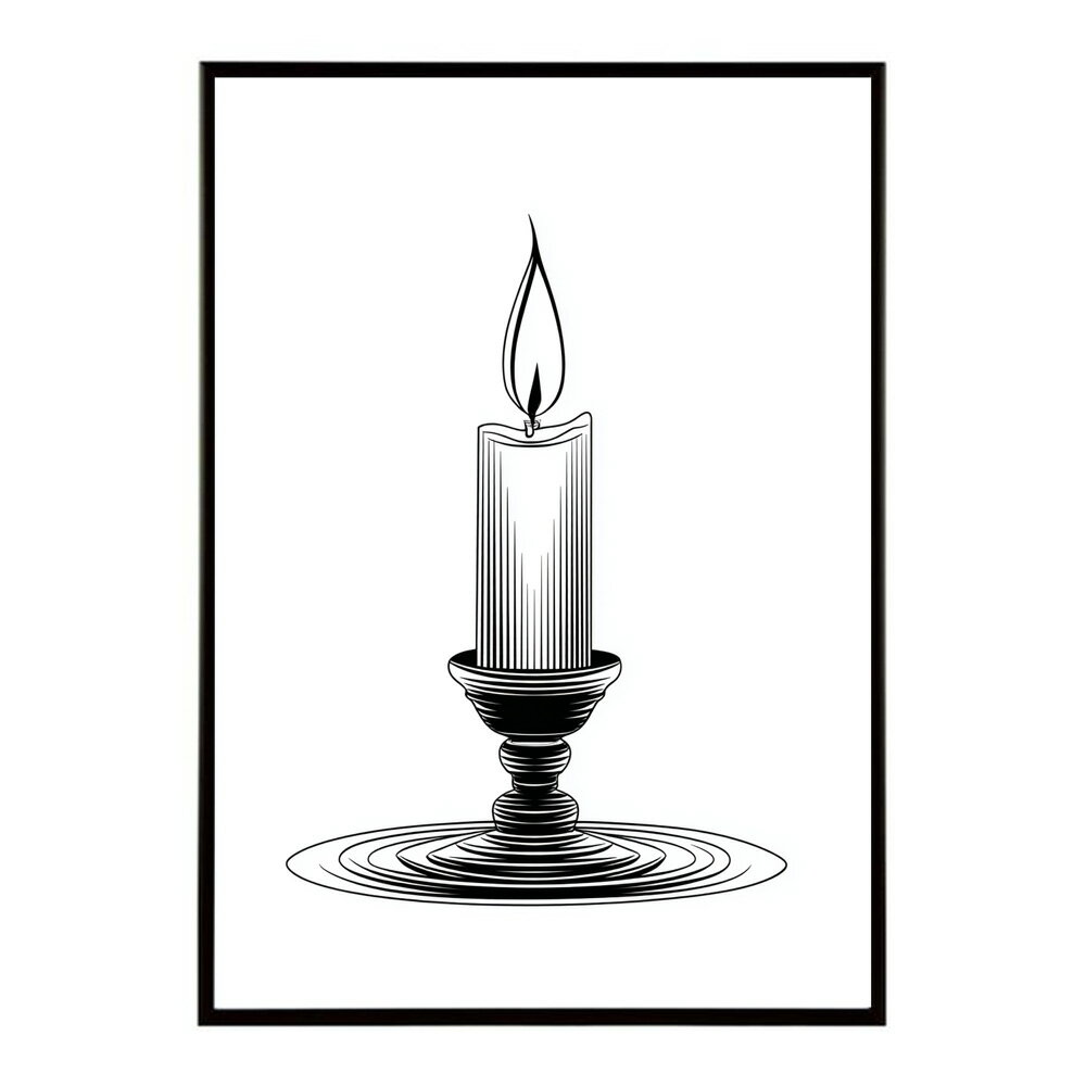 キャンドル ポスター 癒し ヒーリング 瞑想 マインドフルネス 静けさ 光 蝋燭 アート 北欧 インテリア 寝室 ヨガ 空間 用紙とサイズが選べる インテリア おしゃれ プリントポスター フォト イラスト お洒落 特大 大きい【km-poster-614】