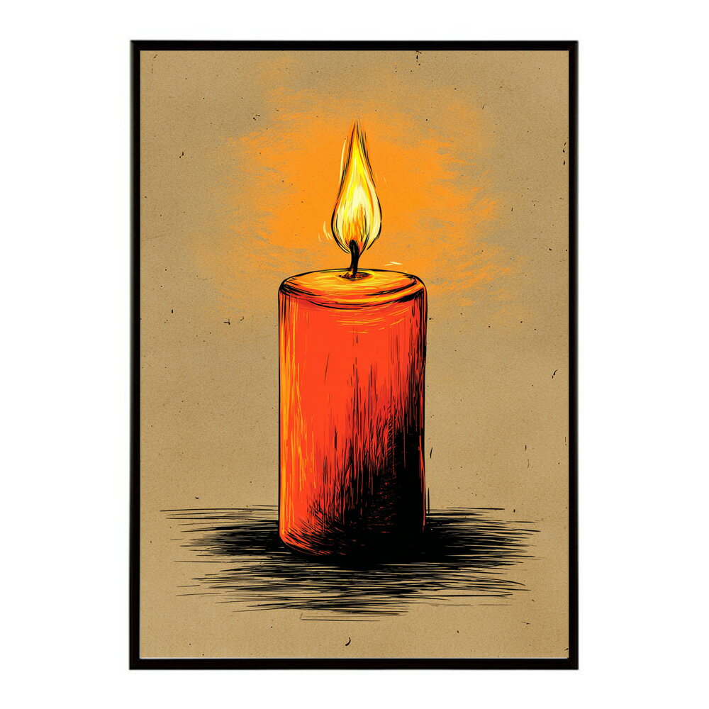 キャンドル ポスター 癒し ヒーリング 瞑想 マインドフルネス 静けさ 光 蝋燭 アート 北欧 インテリア 寝室 ヨガ 空間 用紙とサイズが選べる インテリア おしゃれ プリントポスター フォト イラスト お洒落 特大 大きい【km-poster-618】
