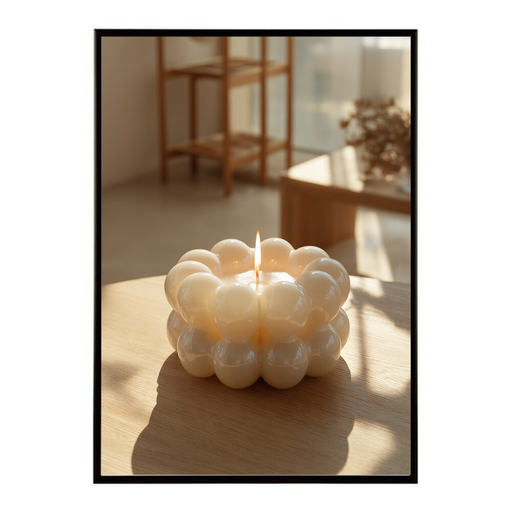 キャンドル ポスター 癒し ヒーリング 瞑想 マインドフルネス 静けさ 光 蝋燭 アート 北欧 インテリア 寝室 ヨガ 空間 用紙とサイズが選べる インテリア おしゃれ プリントポスター フォト イラスト お洒落 特大 大きい【km-poster-630】